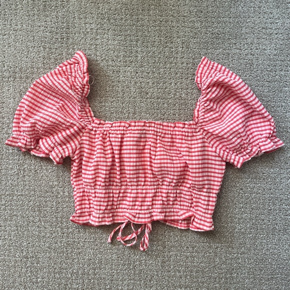 Plaid baby doll crop top - Picture 2 of 2